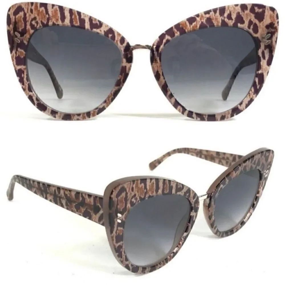 Stella McCartney Sunglasses SC0037S 006 Brown
Leopard Print Oversized Cat Eye